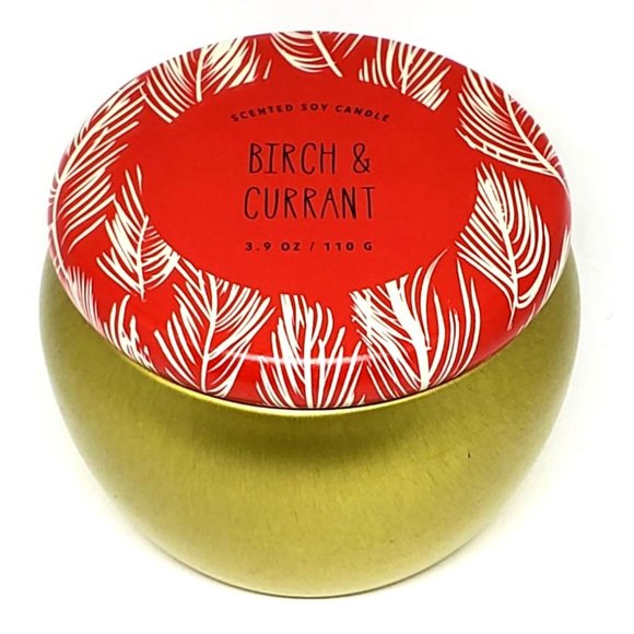 Opalhouse Birch & Currant Scented Soy 3.9 oz Round Metal Tin Candle NEW - Picture 1 of 4